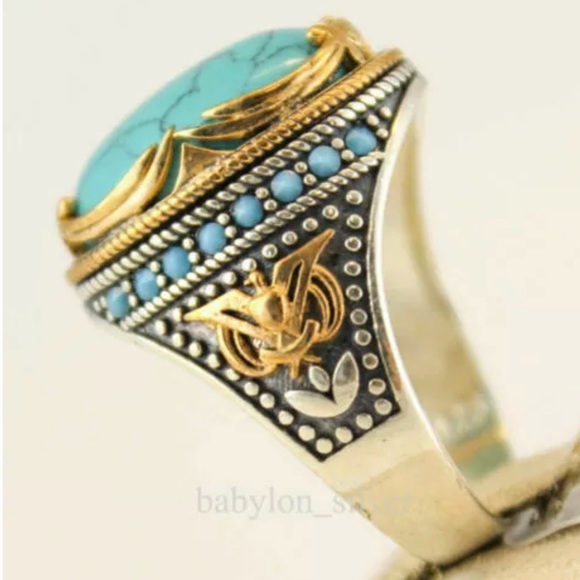 Handmade Unisex Turquoise Ring! - Picture 5 of 6